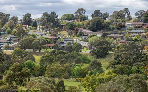 Broadmeadows residential properties set amongst trees.