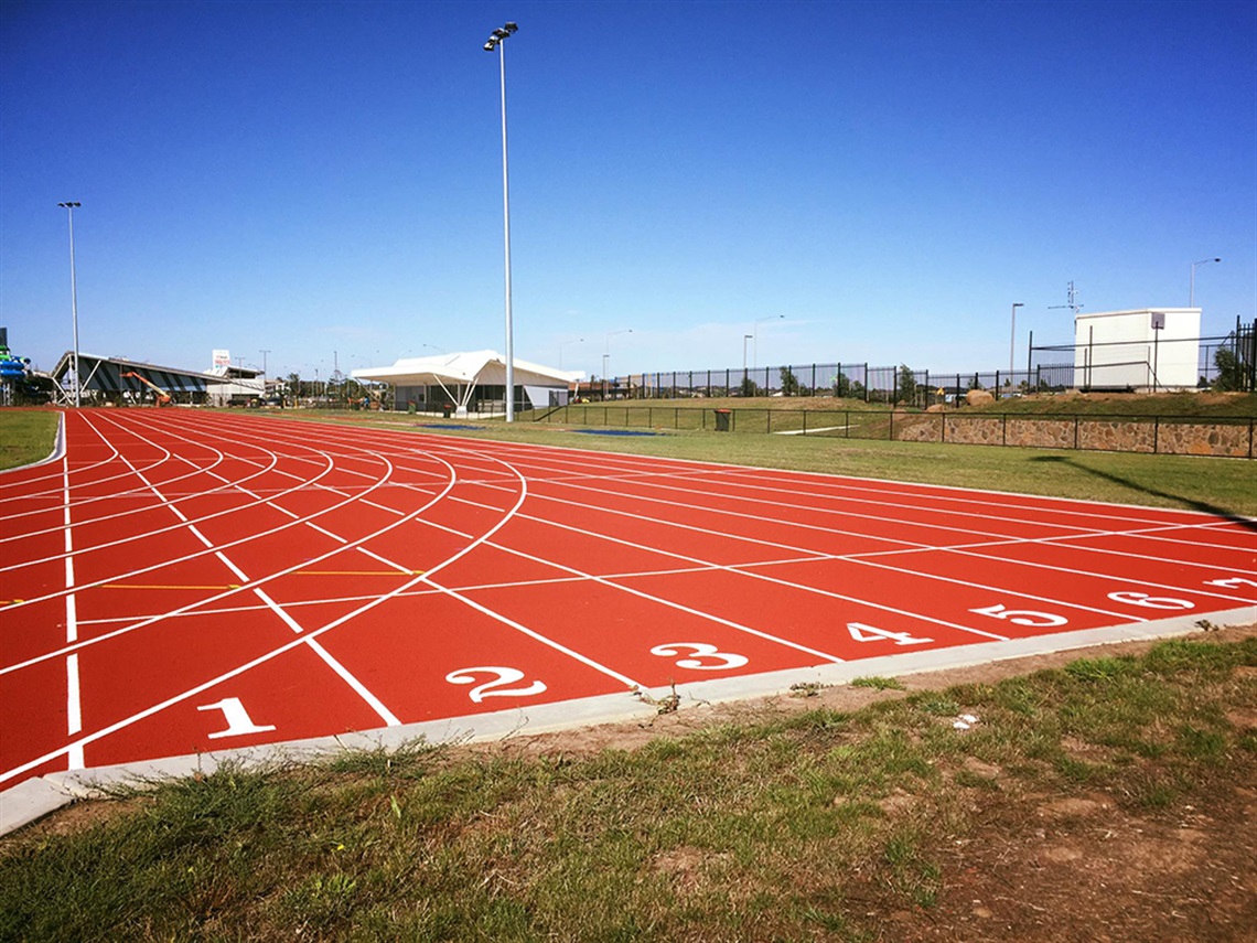 View of running track at Sprint Athletics Centre