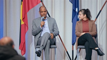 Man delivering speech 