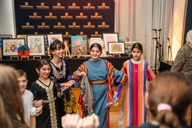 Kids posing for a picture 
